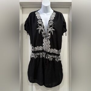 Free People Weila Shorts Embroidered Romper Size Medium